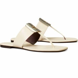 NEW Tory Burch Georgia Thong Sandal in Light Cream